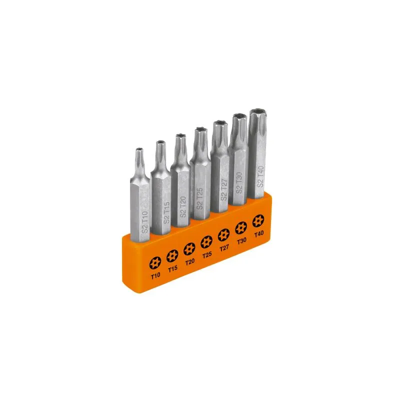 Juego de 7 puntas Torx con seguro, Largo2", P7-20TS 17813 Truper - Truper 1