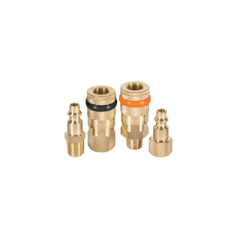 Juego de Acoples y Conectores de Laton 4 Piezas, Conexion Rapida, 1/4 NPT, CORAL-4 19080 Truper - Truper 1 Juego de Acoples y Conectores de Laton 4 Piezas, Conexion Rapida, 1/4 NPT, CORAL-4 19080 Truper - Truper 1