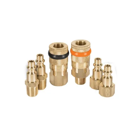 Juego de Acoples y Conectores de Laton 6 Piezas, Conexion Rapida, 1/4 NPT, CORAL-6 18075 Truper - Truper 1
