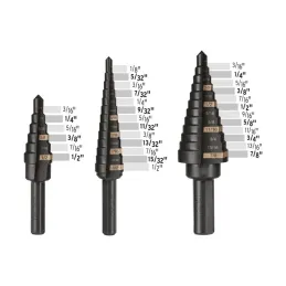 Juego de Brocas Escalonadas HSS 3 Piezas Split Point, Truper 100988 - Truper 3