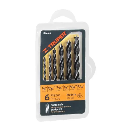 Juego de Brocas para Madera 6 Piezas Truper 11337