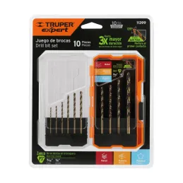 Juego de Brocas para metal 10 Piezas de Alta Velocidad Turbo Steel, JBAV-10 11399 Truper - Truper 2