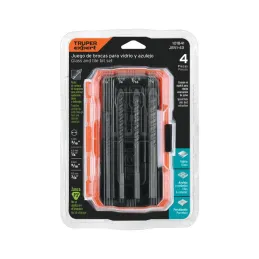 Juego de Brocas para Vidrios y Azulejos 4 Piezas Carburo de Tungsteno CEstuche, Truper 101841 - Truper 3