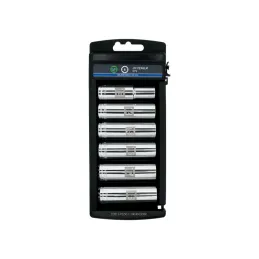 Juego de dados 6 Piezas tubulares Milimetrico, Encastre 1/2", acero al cromo vanadio, JD-1/2X6LM 14175 Truper - 1