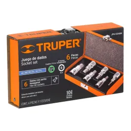 Juego de dados 6 Piezas Milimetrico punta Allen, Encastre 1/2", acero al cromo vanadio, JPH-1/2X6M 13926 Truper - Truper 5