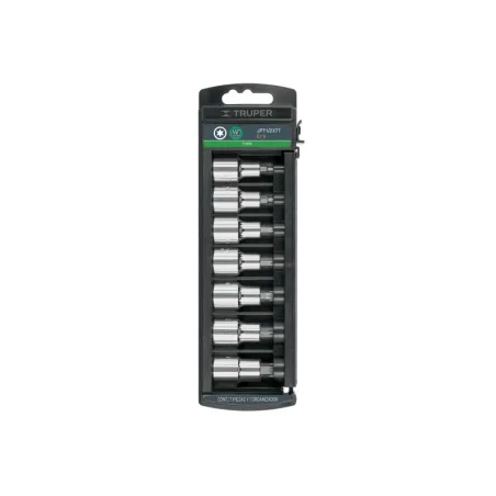 Juego de Dados cuadro 7Piezas Punta Torx Truper 102237 - Truper 1