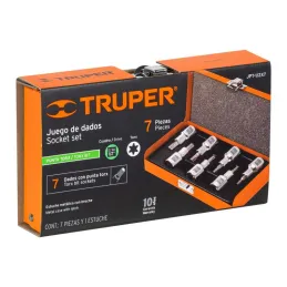 Juego de dados Punta Torx 7 Piezas, encastre 1/2", acero al cromo vanadio, JPT-1/2X7 13928 Truper - Truper 5