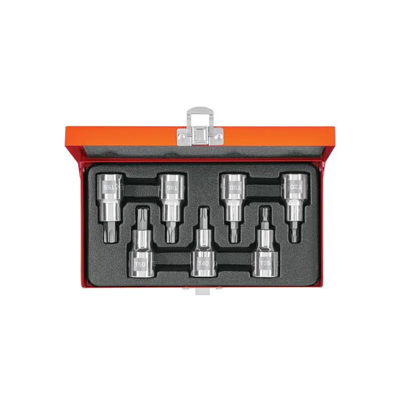 Juego de dados Punta Torx 7 Piezas, encastre 1/2", acero al cromo vanadio, JPT-1/2X7 13928 Truper - Truper 1 Juego de dados Punta Torx 7 Piezas, encastre 1/2", acero al cromo vanadio, JPT-1/2X7 13928 Truper - Truper 1