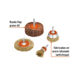 Juego de Escobillas, Cardas 4 Piezas, JCA-4P 11577 Truper - Truper 2