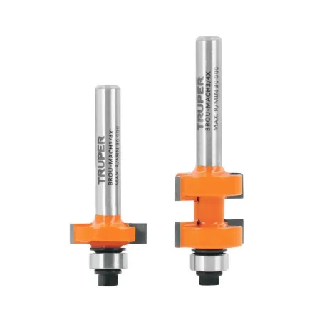 Juego de Fresas Machimbrador 3/4" x17mm cRodaje Truper 10671 - Truper 1