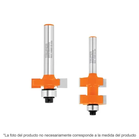Juego de Fresas Machimbrador 5/8" x16mm cRodaje Truper 102728 - Truper 1