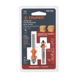 Juego de Fresas Machimbrador 5/8" x16mm cRodaje Truper 102728 - Truper 3