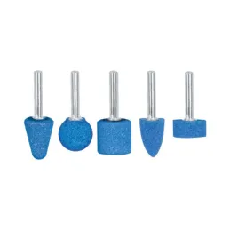 Juego de Piedras 5 Puntas montadas Alto Rendimiento, Zanco 1/4" Grano 60, Oxido de Aluminio, JPM-5X 12444 Truper - Truper 1