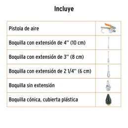 Juego de Pistola Solpleteadora con 5 Boquillas, Diseño Compacto, 1/4 NPT, JAN-5 19077 Truper - Truper 2