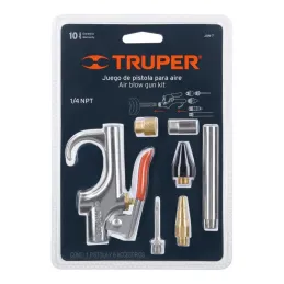 Juego de pistola Sopleteadora con 2 Boquillas y 4 Accesorios, Diseño Compacto, 1/4 NPT, JAN-7 19078 Truper - Truper 3