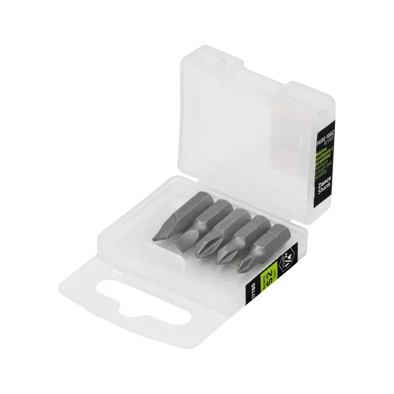 Juego de Puntas 5Piezas Phillips PH0 PH1 PH2 Plano 3/16 1/4" Largo1", para Desarmador Electrico o Manual, P5-15 17780 Truper - 1 Juego de Puntas 5Piezas Phillips PH0 PH1 PH2 Plano 3/16 1/4" Largo1", para Desarmador Electrico o Manual, P5-15 17780 Truper - 1