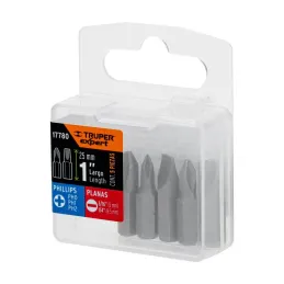 Juego de Puntas 5Piezas Phillips PH0 PH1 PH2 Plano 3/16 1/4" Largo1", para Desarmador Electrico o Manual, P5-15 17780 Truper - 4