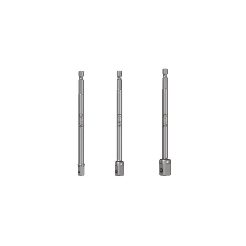 Juegos adaptadores Largos para dados 1/4 3/8 y 1/2" x15cm, 3 piezas, Truper 19599 - Truper 1 Juegos adaptadores Largos para dados 1/4 3/8 y 1/2" x15cm, 3 piezas, Truper 19599 - Truper 1