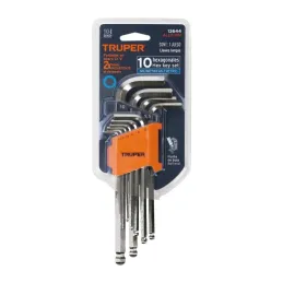 Juegos de 10 Llaves Allen MM Largas Punta de Bola Truper 13644 - Truper 5