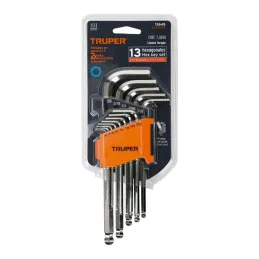 Juegos de 13 Llaves Allen Pulgadas Largas Punta de Bola Truper 13645 - Truper 5