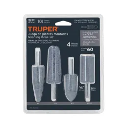 Juegos de 4 piedras montadas Z1/4" para AceroInoxidable Truper 102631 - Truper 1