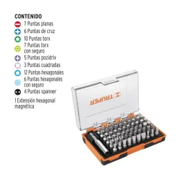 Juegos de 61 puntas mixtas, L1", Truper 10758 - Truper 2