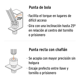 Juegos de 7 Llaves Allen Pulgadas Largas Punta de Bola Truper 15551 - Truper 4