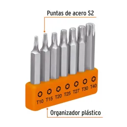 Juegos de 7 puntas Torx Combinadas, L2", Truper 17796 - Truper 2