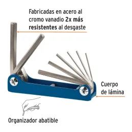 Juegos de 8 Llaves Allen MM Tnavaja Truper 15555 - Truper 2