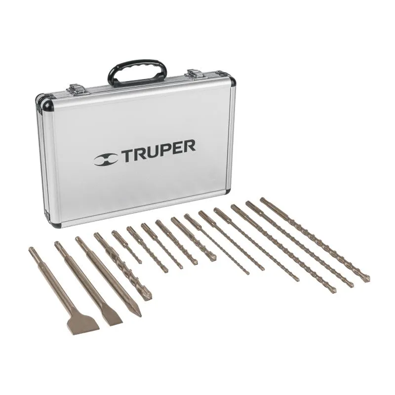 Juegos de Brocas y Cinceles SDS Plus 15 Piezas, Truper 11897 - Truper 1 Juegos de Brocas y Cinceles SDS Plus 15 Piezas, Truper 11897 - Truper 1
