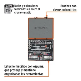 Juegos de Herramientas 135 Piezas Mixto STD MM E1/4-3/8-1/2 EM Truper 13975 - Truper 2