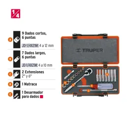 Juegos de Herramientas 20 piezas MM E1/4 EM Truper 13981 - Truper 4