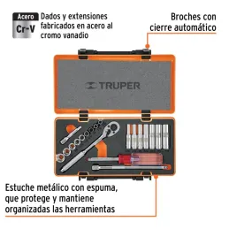 Juegos de Herramientas 20 piezas STD E1/4 EM Truper 13980 - Truper 2