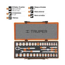 Juegos de Herramientas 36 piezas Mixto STD MM E3/8 EM Truper 13955 - Truper 4