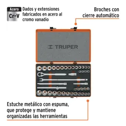 Juegos de Herramientas 42 piezas Mixto STD MM E1/2 EM Truper 13940 - Truper 2
