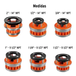 Juegos de Tarrajas para Tubos 7 Piezas HSS 1/2-2NPT, Truper 15721 - Truper 3