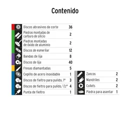 Kit de Accesorios para Mini Rectificadora 121 Piezas Multiproposito, Truper 100757 - Truper 2