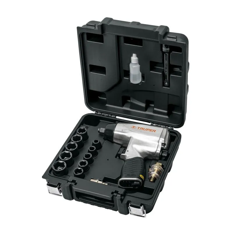 Kit Llave Neumatica Pistola de Impacto de 1/2" con estuche de plastico y dados, TPN-731EK 19372 Truper - Truper 1 Kit Llave Neumatica Pistola de Impacto de 1/2" con estuche de plastico y dados, TPN-731EK 19372 Truper - Truper 1
