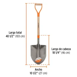 Lampas Cuchara Classic 40-1/2" 27x46x103cm PuñoY Metalico Truper 11169 - Truper 3