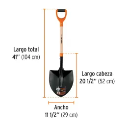 Lampas Redonda Española T-2000 41" 29x52x104cm PuñoY ComfortGrip Truper 17165 - Truper 3