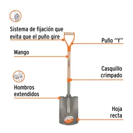 Lampas Recta Classic 42" 22x51x107cm PuñoY Metalico Truper 10014 - Truper 2