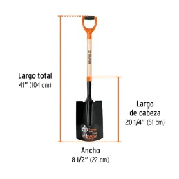 Lampas Recta T-2000 41" 22x51x104cm PuñoY ComfortGrip Truper 10577 - Truper 3