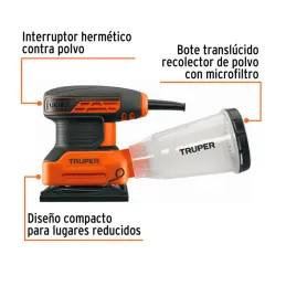 Lijadora orbital 1/4 hoja profesional 220W Truper 103338 - Truper 2