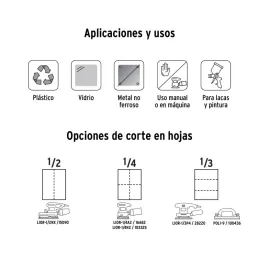 Lijas de Agua G100 x25u 230x280mm CarburoSilicio Truper 11619 - Truper 3