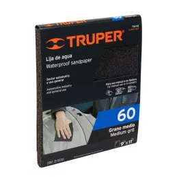 Lijas de Agua G60 x25u 230x280mm CarburoSilicio Truper 11646 - Truper 1