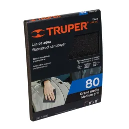 Lijas de Agua G80 x25u 230x280mm CarburoSilicio Truper 11618 - Truper 1