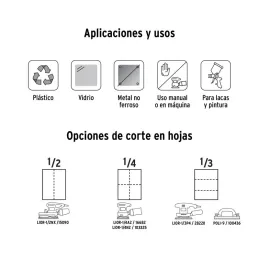 Lijas de Agua G120 x25u 230x280mm CarburoSilicio Truper 11620 - Truper 3