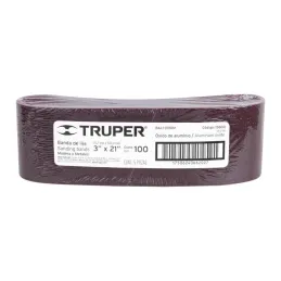 Lijas de Banda G100 3x21" x5u OAluminio Truper 15800 - Truper 3