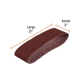 Lijas de Banda G120 3x21" x5u OAluminio Truper 15819 - Truper 2