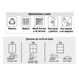 Lijas para Madera G50 x25u 230x280mm OAluminio Truper 11608 - Truper 3